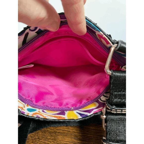 Lily Bloom Floral Purse Bag With Adjustable Strap Multi-Color Size 9x8" - Picture 5 of 6